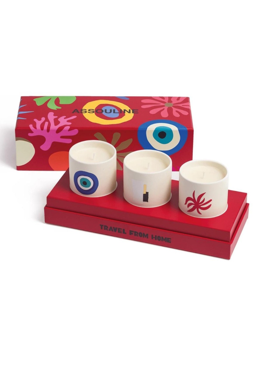 Accessories Assouline | Assouline Travel From Home Mini Scented Candle Set