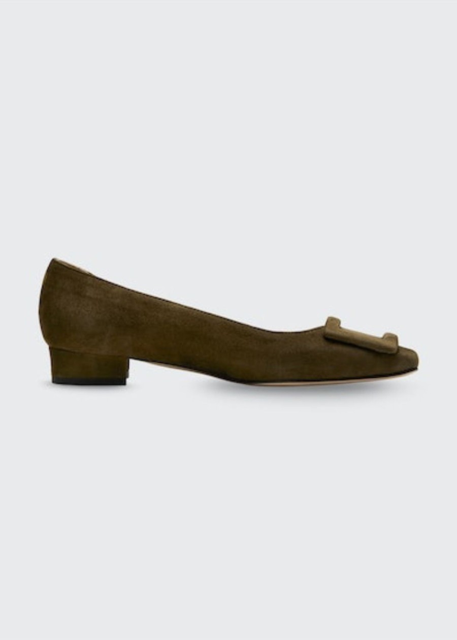 Accessories ANN MASHBURN | Ann Mashburn Buckle Shoe Military Suede