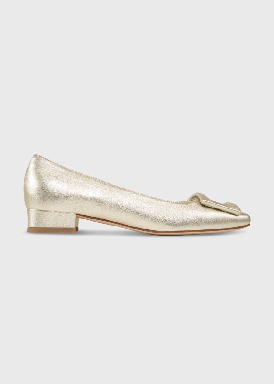 Accessories ANN MASHBURN | Ann Mashburn Buckle Shoe In Platino Leather