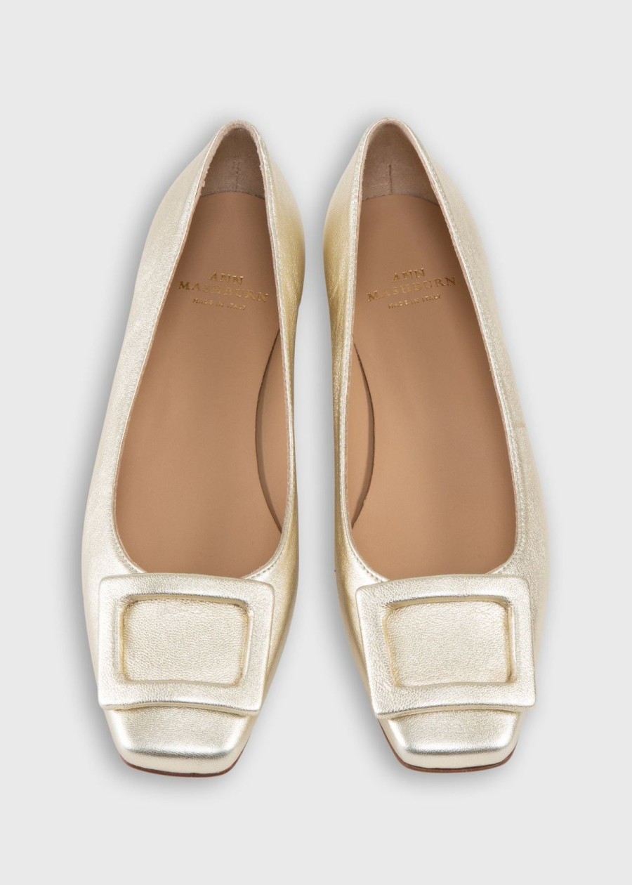 Accessories ANN MASHBURN | Ann Mashburn Buckle Shoe In Platino Leather