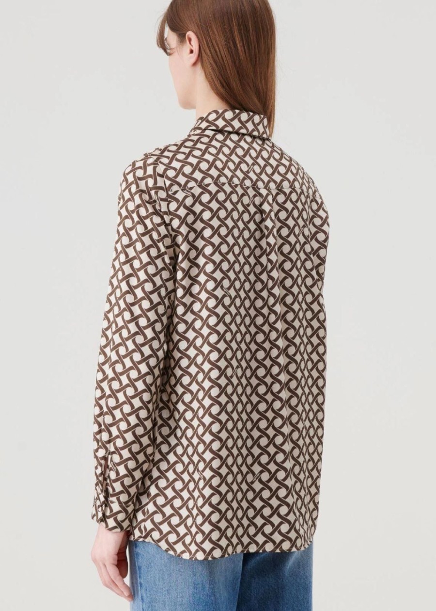 Clothing Marella | Marella Best Twill Top Print Ivory