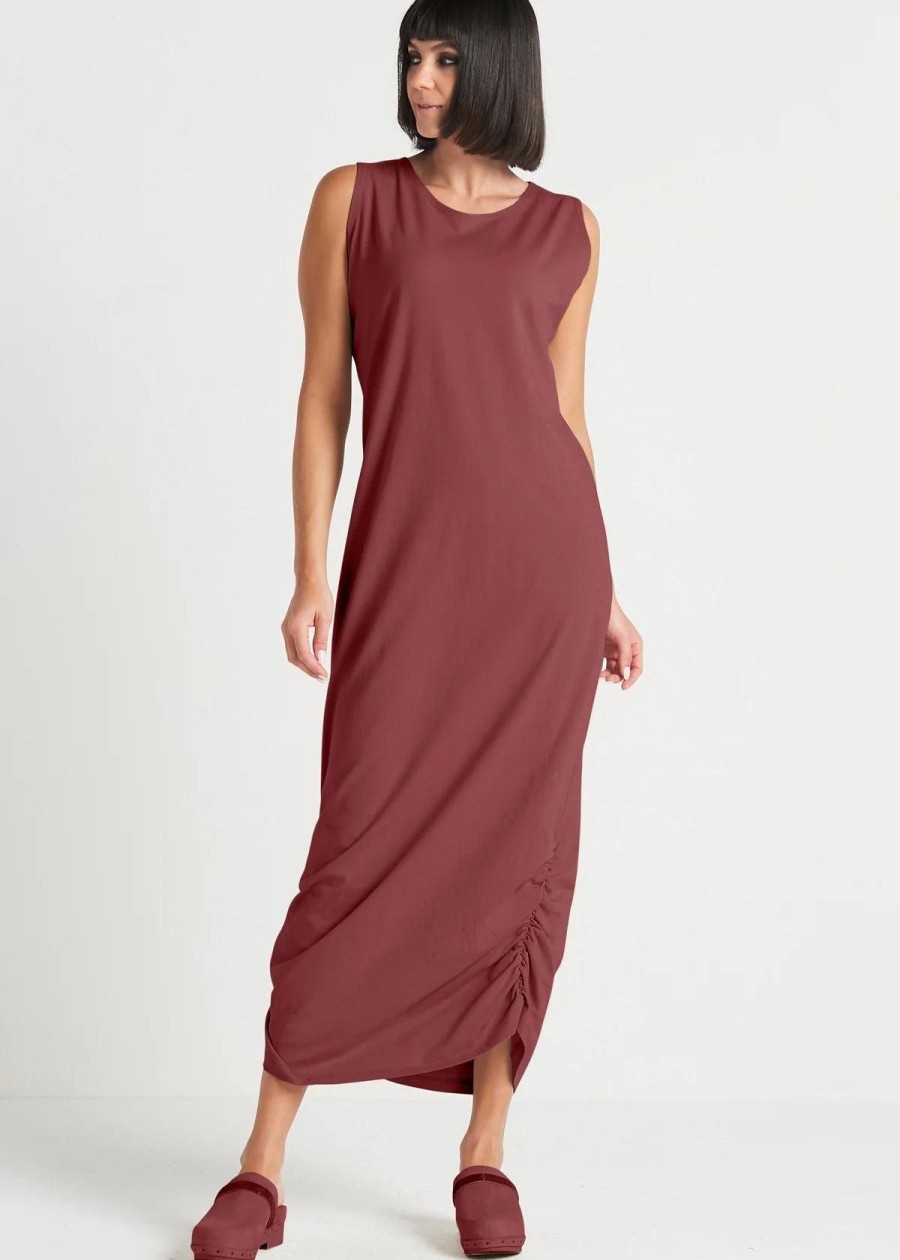 Clothing Planet by Lauren G | Planet Cotton Lycra Ruched Dress Port