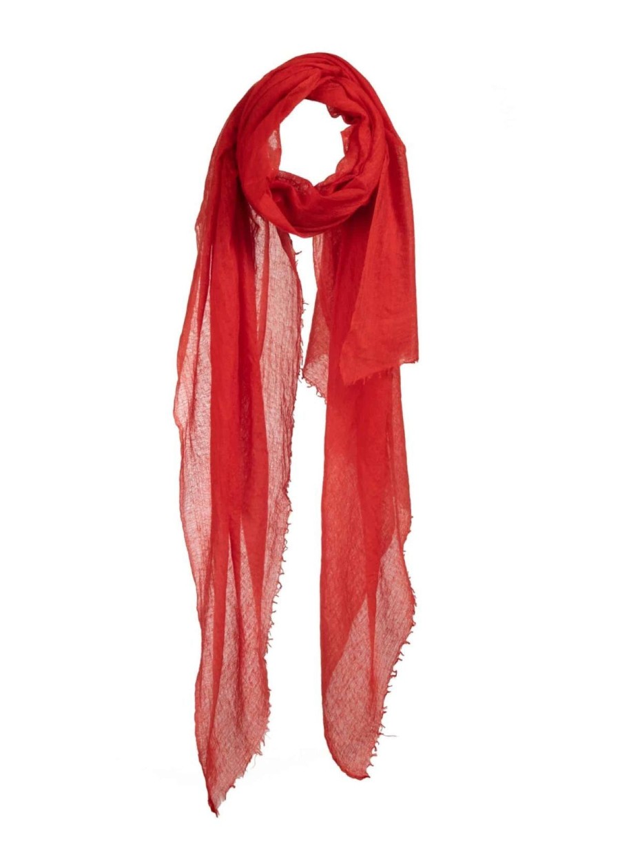 Accessories Mirror in the Sky | Mirror In The Sky Souffle Cashmere Shawl In Blood