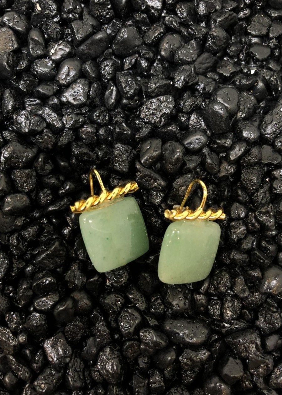 Accessories Catherine Canino Earrings | Catherine Canino Square Gemstone Earrings