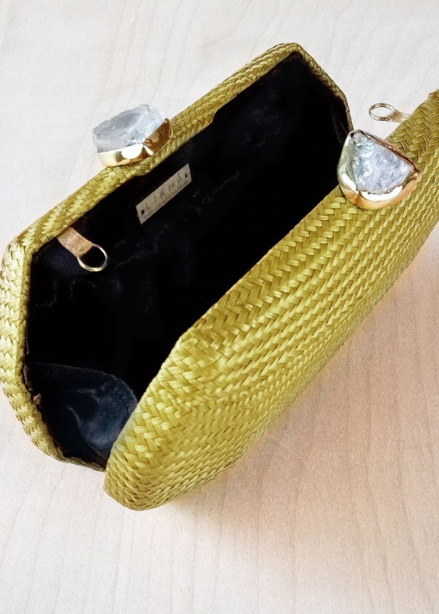 Accessories LIKHÂ | Likha Straw Clutch Handbag Matcha