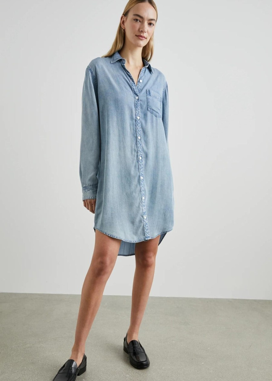 Clothing Rails | Rails Sawyer Shirt Dress Medium Vintage Cloud Wash