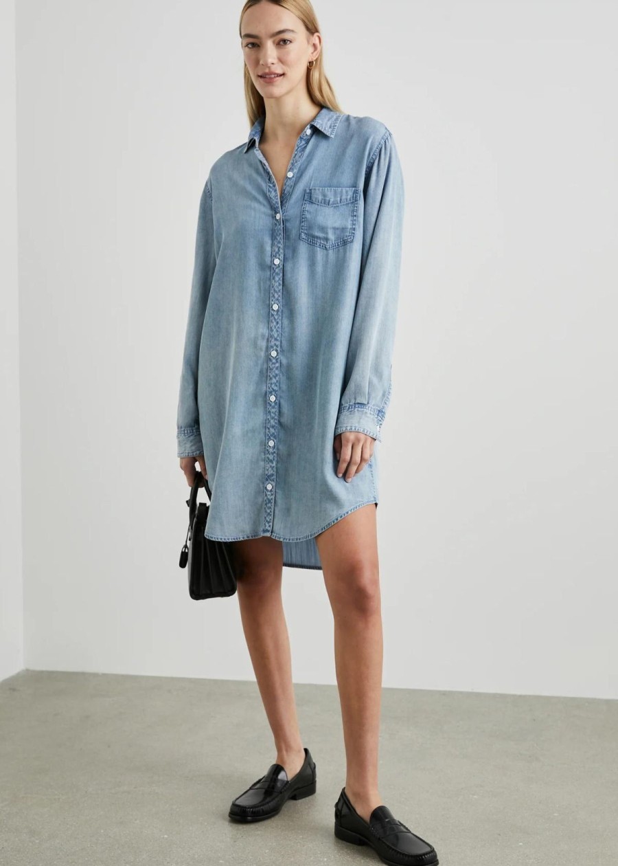 Clothing Rails | Rails Sawyer Shirt Dress Medium Vintage Cloud Wash