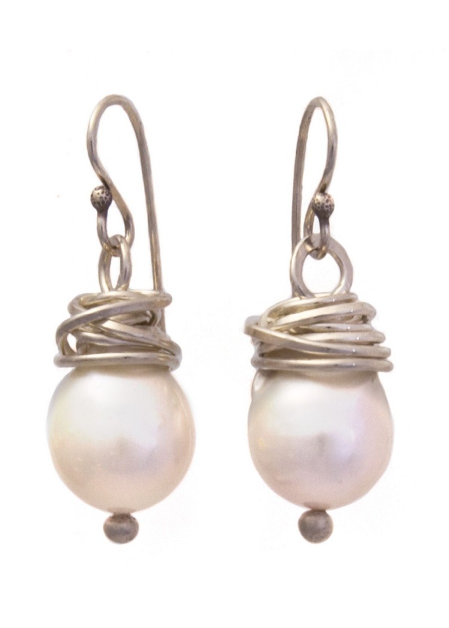 Accessories Margaret Ellis Jewelry Earrings | Margaret Ellis Pearl Swirl Sterling Silver Earring