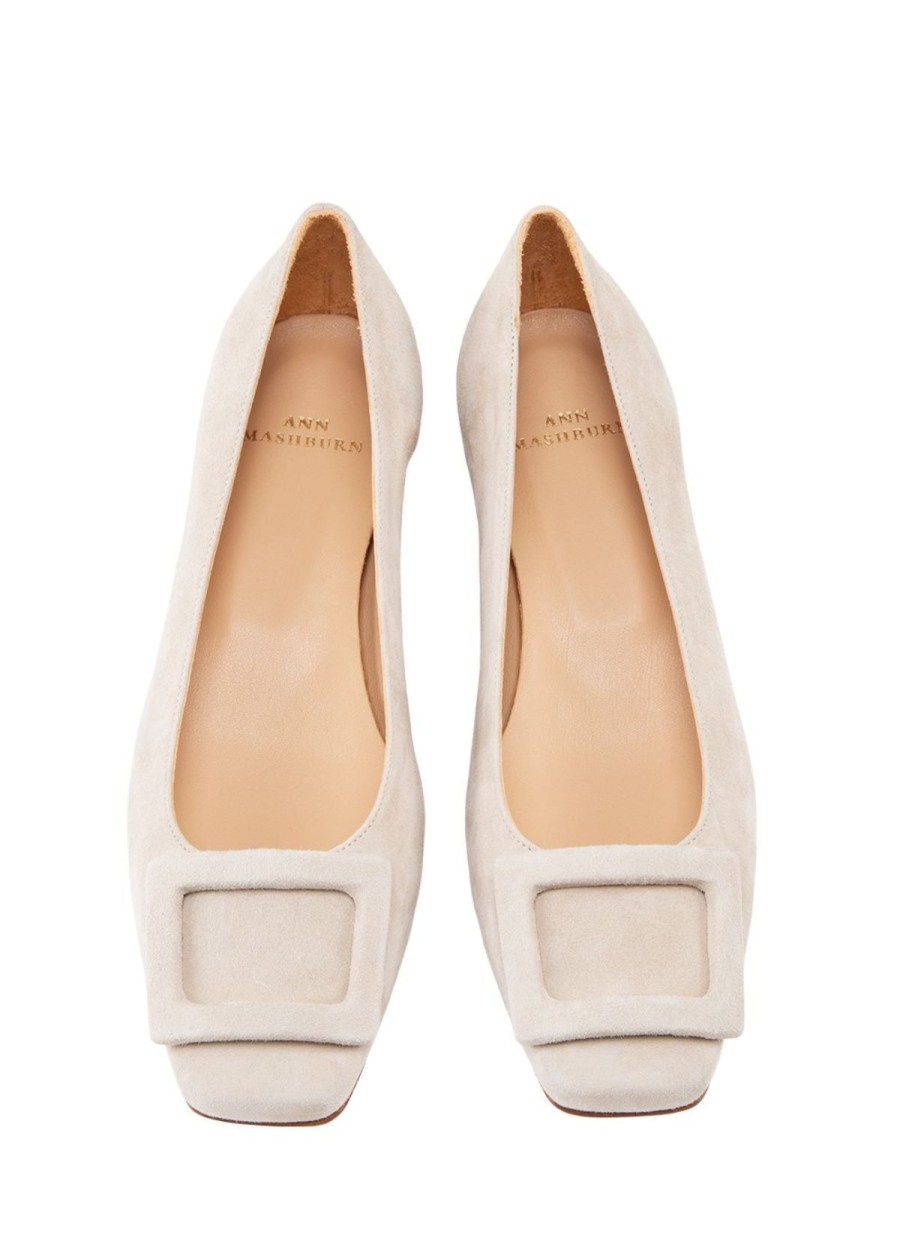 Accessories ANN MASHBURN | Ann Mashburn Buckle Shoe In Sand Suede