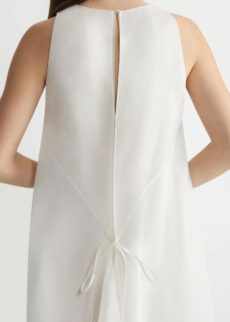 Clothing Lafayette 148 NY | Lafayette 148 Silk Organza Overlay Tie Back Gown Cloud