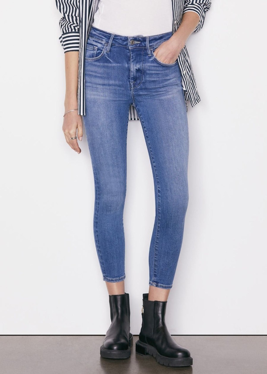 Clothing FRAME | Frame Le One Skinny Crop Jean In Sapphire