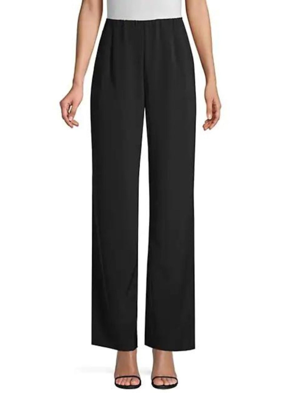 Clothing Lafayette 148 NY | Lafayette 148 Studio Pant In Silk Crepe De Chine Black