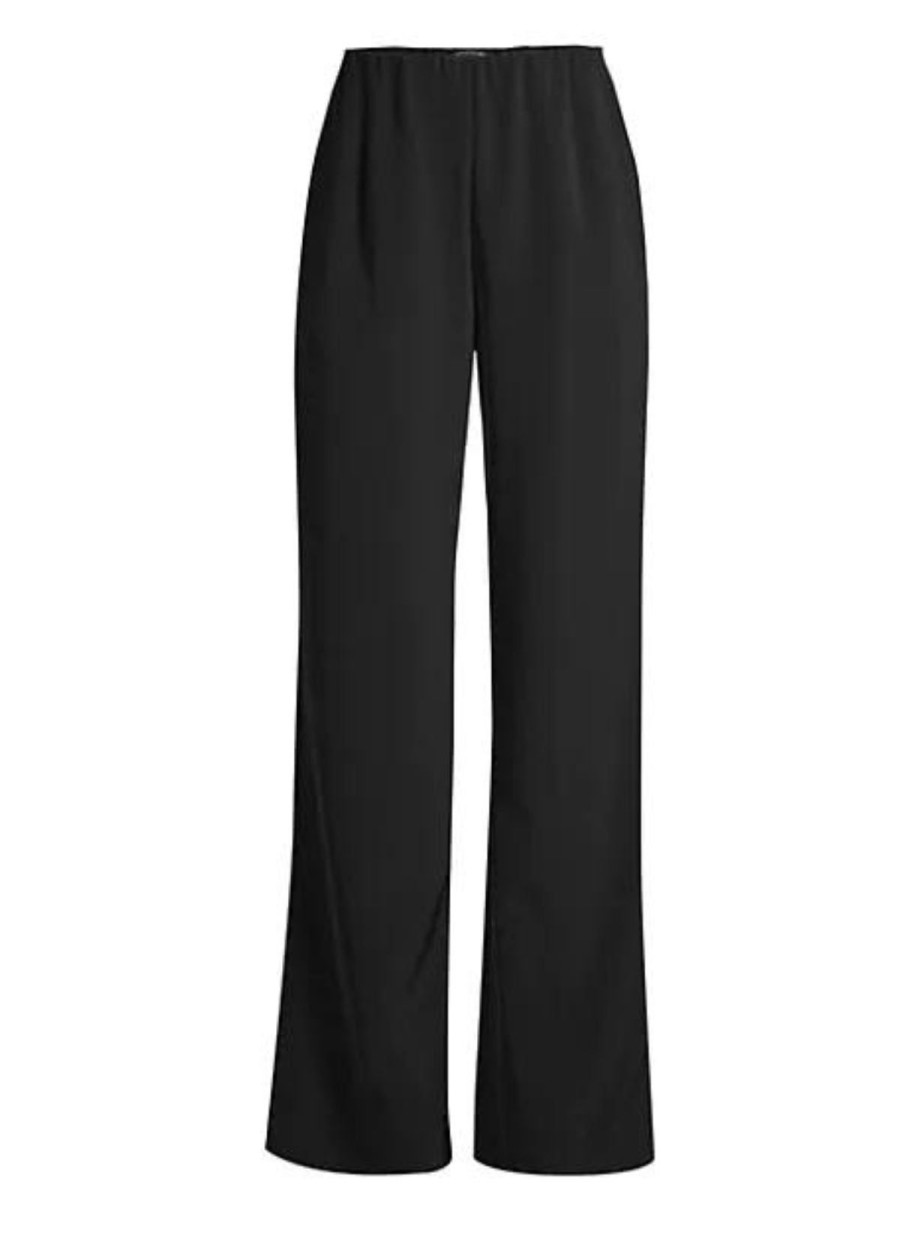 Clothing Lafayette 148 NY | Lafayette 148 Studio Pant In Silk Crepe De Chine Black