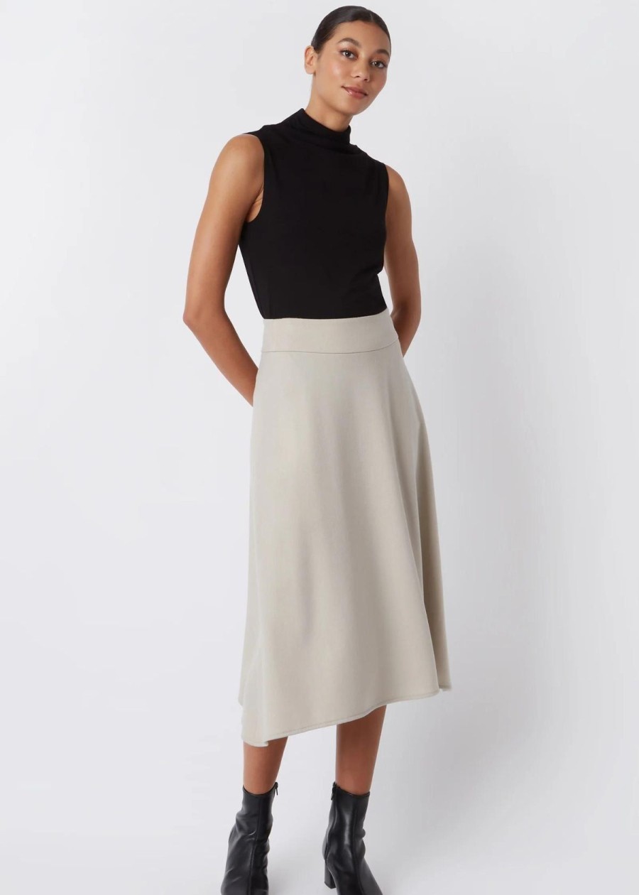 Clothing Kal Rieman | Kal Rieman Martina Felted Jersey Kick Skirt Mink