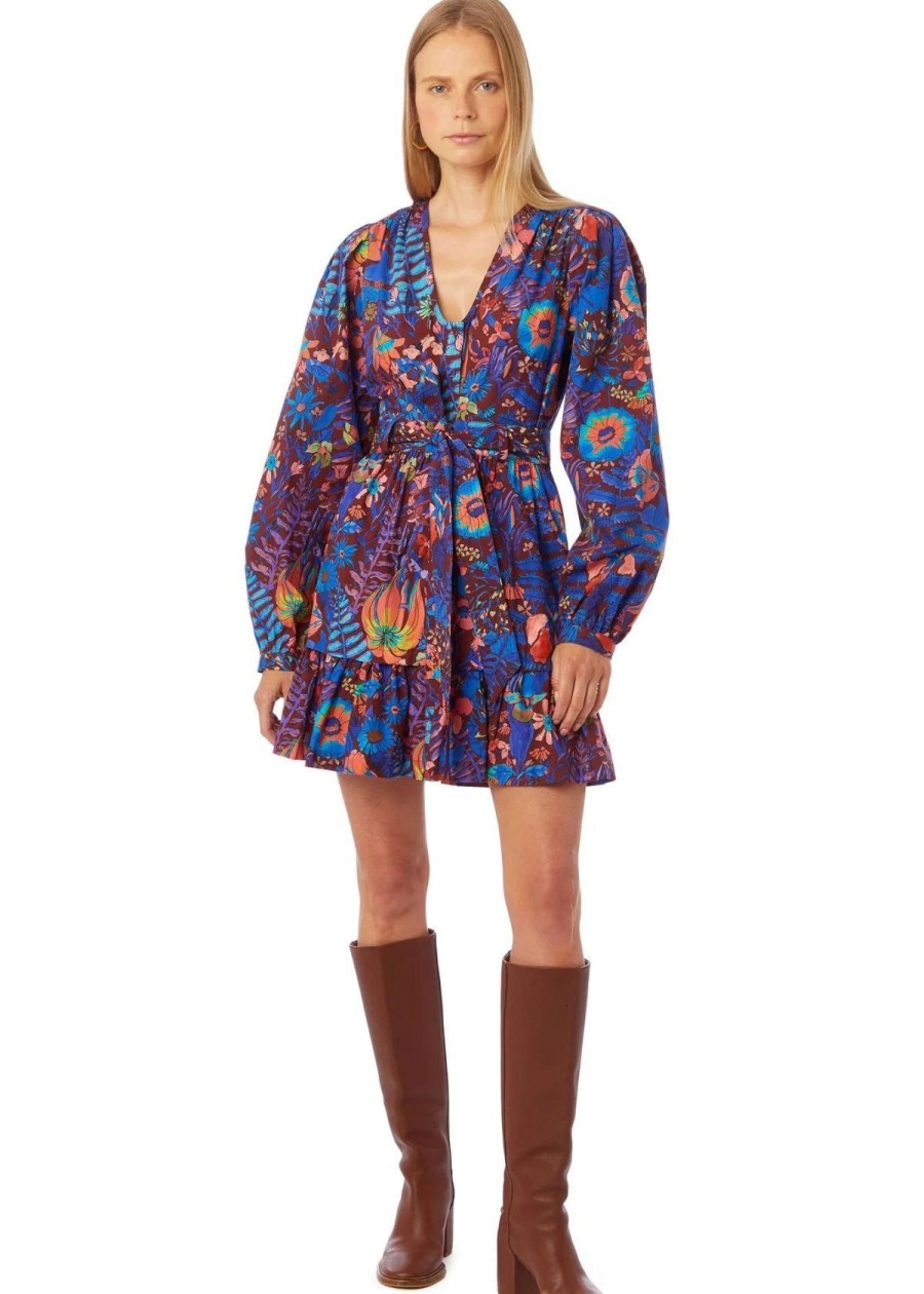 Clothing Marie Oliver | Marie Oliver Dedra Dress Peacock Floral