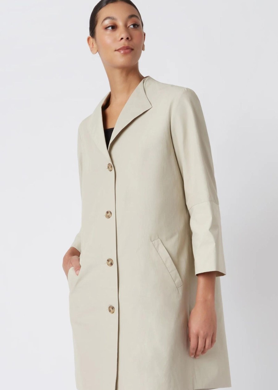 Clothing Kal Rieman | Kal Rieman Else Peacoat Classic Khaki