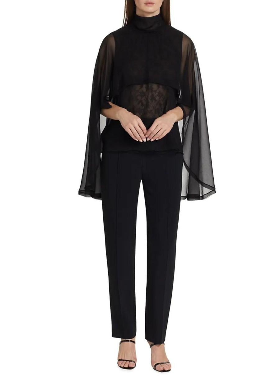 Clothing Jason Wu | Jason Wu Collection Pintuck Straight Leg Pant Black