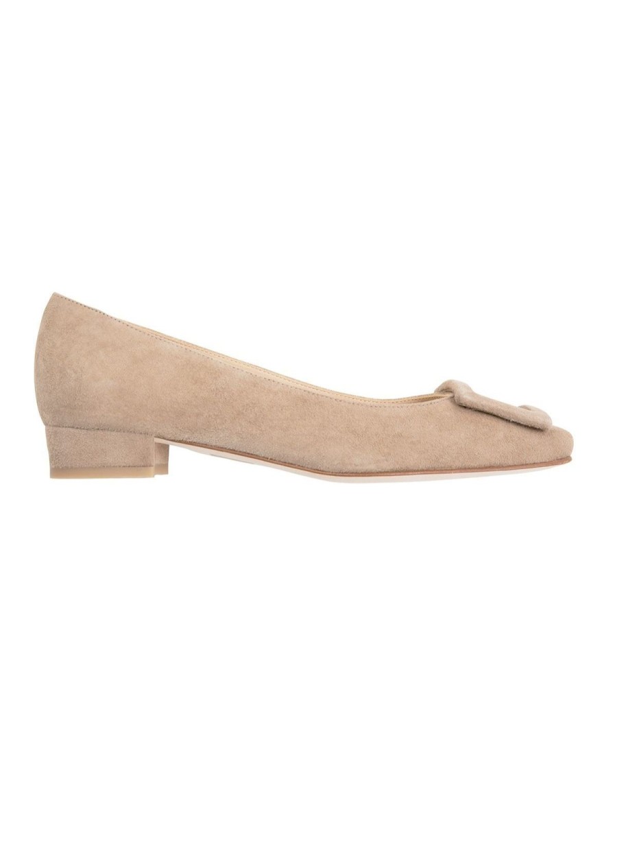 Accessories ANN MASHBURN | Ann Mashburn Buckle Shoe In Camel Suede