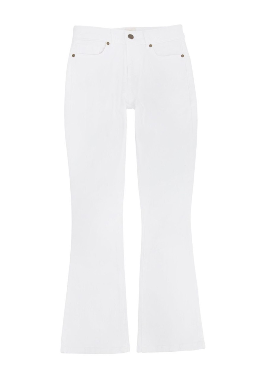 Clothing ANN MASHBURN | Ann Mashburn Flare Cropped Jean White