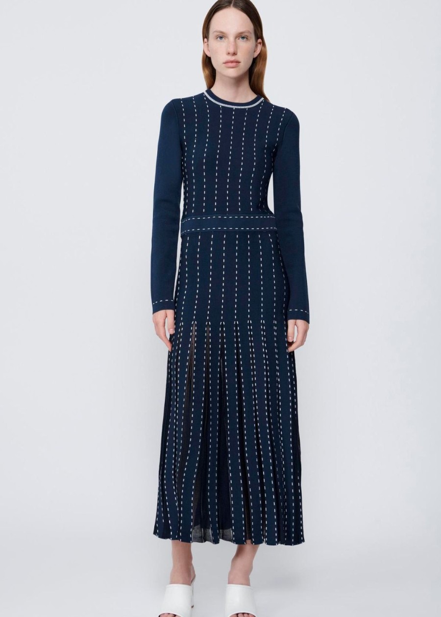 Clothing SIMKHAI | Simkhai Lunette Long Sleeve Dress Midnight Multi