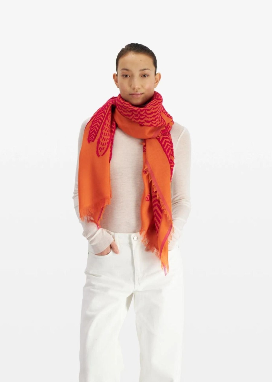 Accessories INOUI EDITIONS | Inoui Editions Hedwige 3D 70 Scarf - Orange