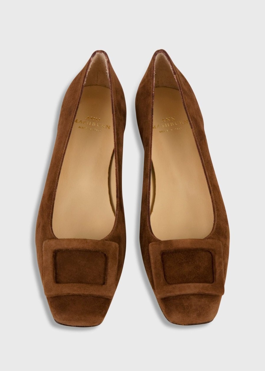 Accessories ANN MASHBURN | Ann Mashburn Buckle Shoe In Brown Suede