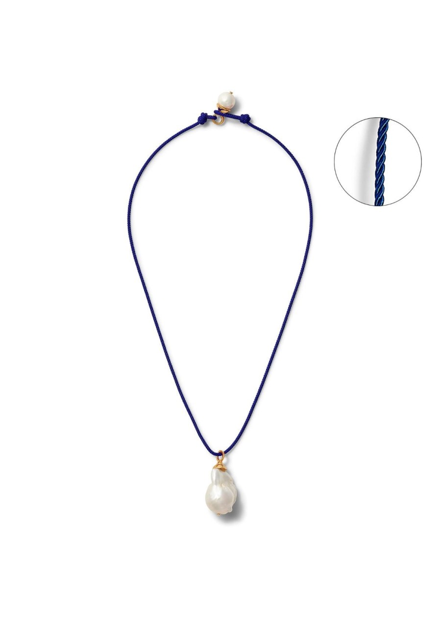 Accessories Catherine Canino Necklaces | Catherine Canino Baroque Coco Pendant Royal Blue