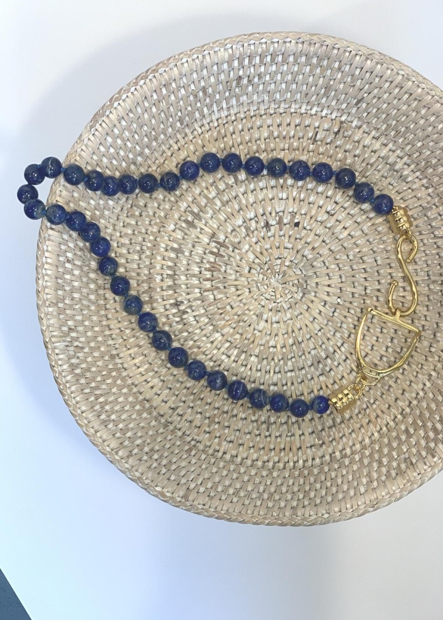 Accessories Catherine Canino Necklaces | Catherine Canino Lapis Necklace With Gold Hardware