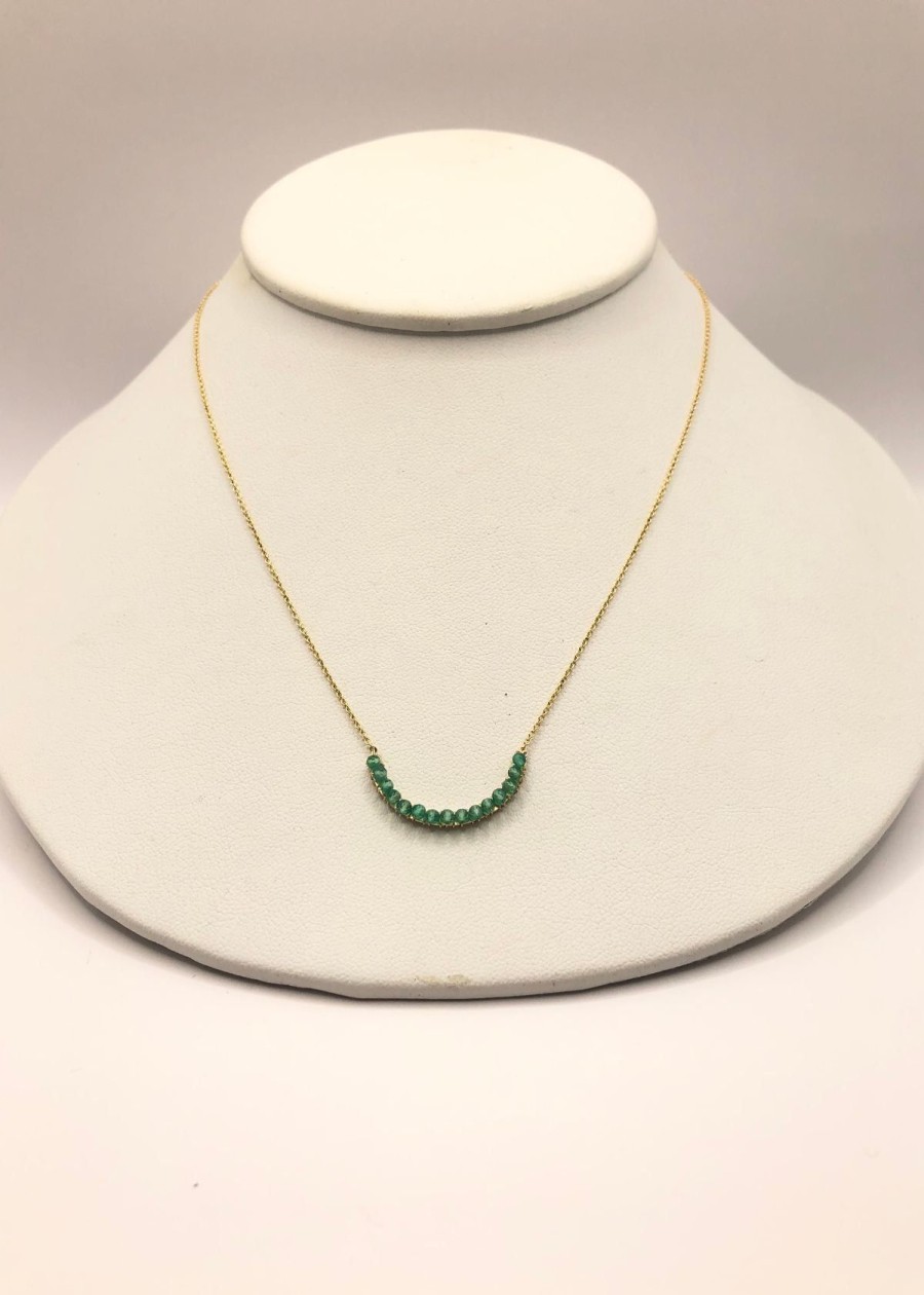 Accessories Dana Kellin Necklaces | Dana Kellin Green Onyx Gold Necklace