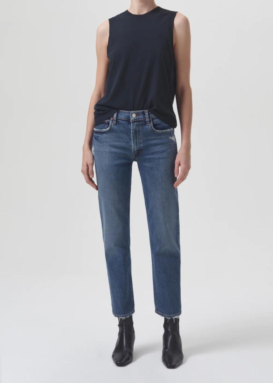 Clothing Agolde | Agolde Kye Mid Rise Straight Leg Jean Notion