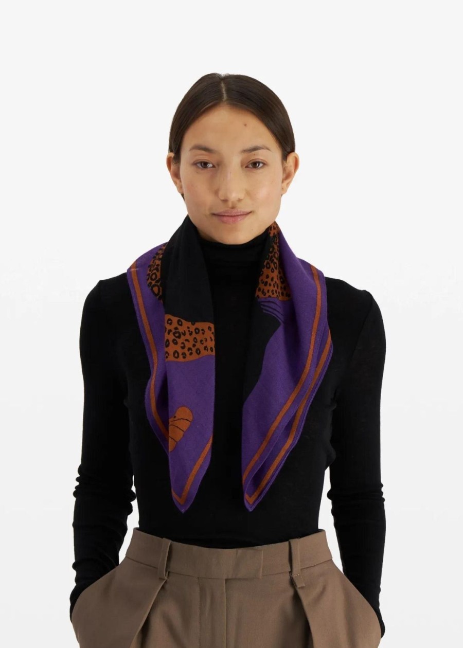 Accessories INOUI EDITIONS | Inoui Editions Mystere Square 65 Scarf - Purple