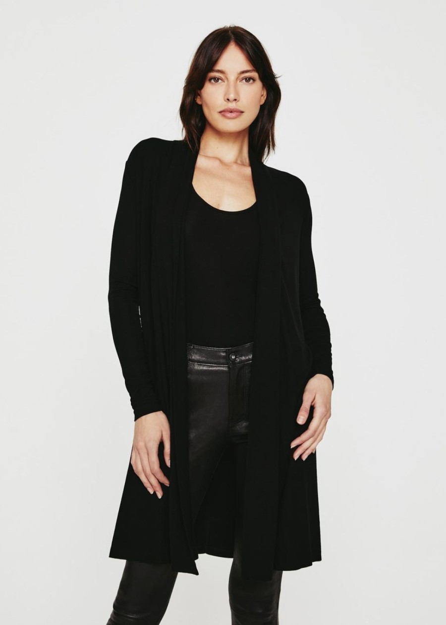 Clothing AG | Ag Sophie Extended Shawl Cardigan - True Black