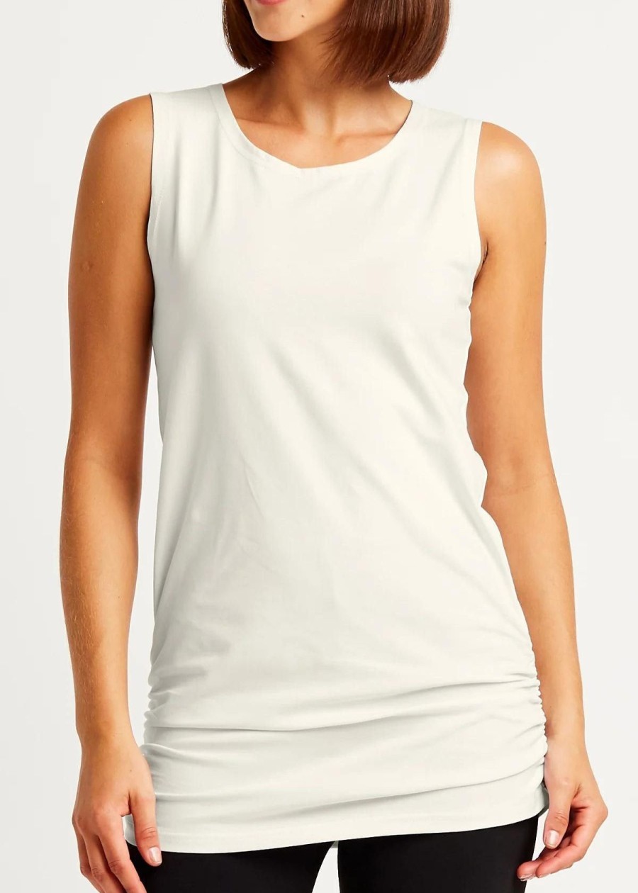 Clothing Planet by Lauren G | Planet Ruched Tank Vanilla