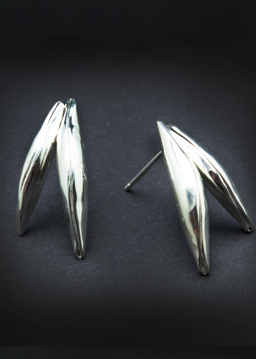 Accessories Margaret Ellis Jewelry Earrings | Margaret Ellis Double Pod Stud Earring - Sterling Silver