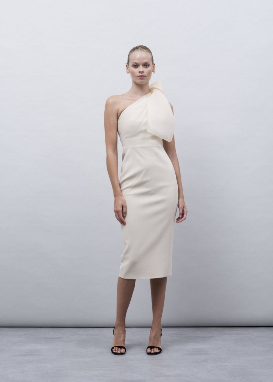 Clothing Rachel Gilbert | Rachel Gilbert Kaza One Shoulder Dress Oyster