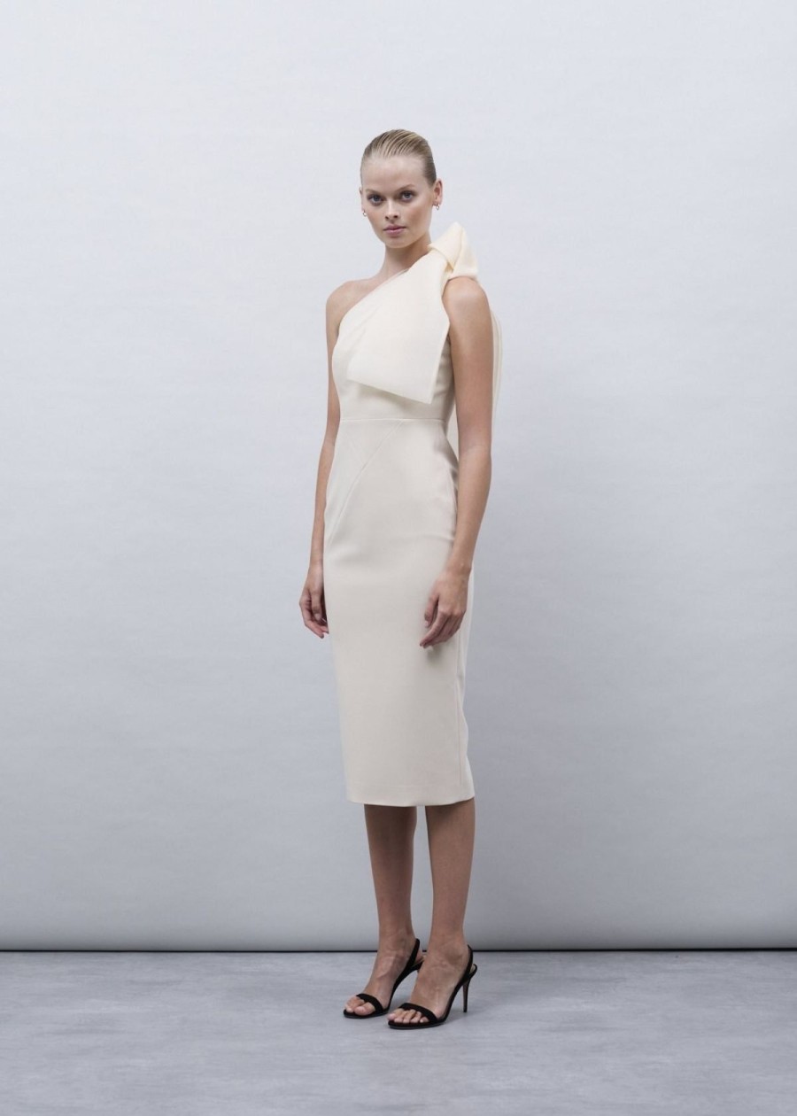 Clothing Rachel Gilbert | Rachel Gilbert Kaza One Shoulder Dress Oyster