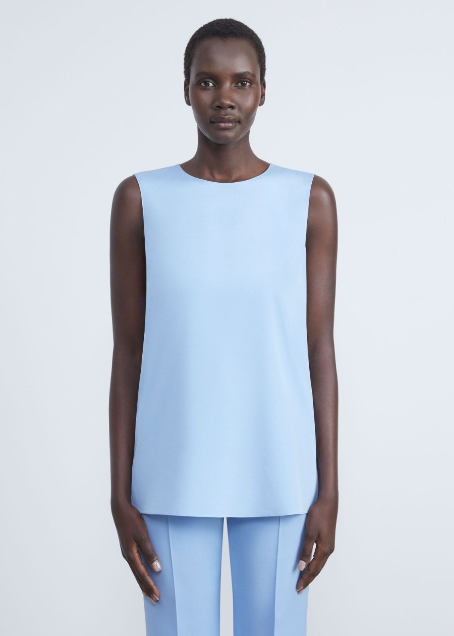 Clothing Lafayette 148 NY | Lafayette 148 Sleeveless Adela Top Cool Blue