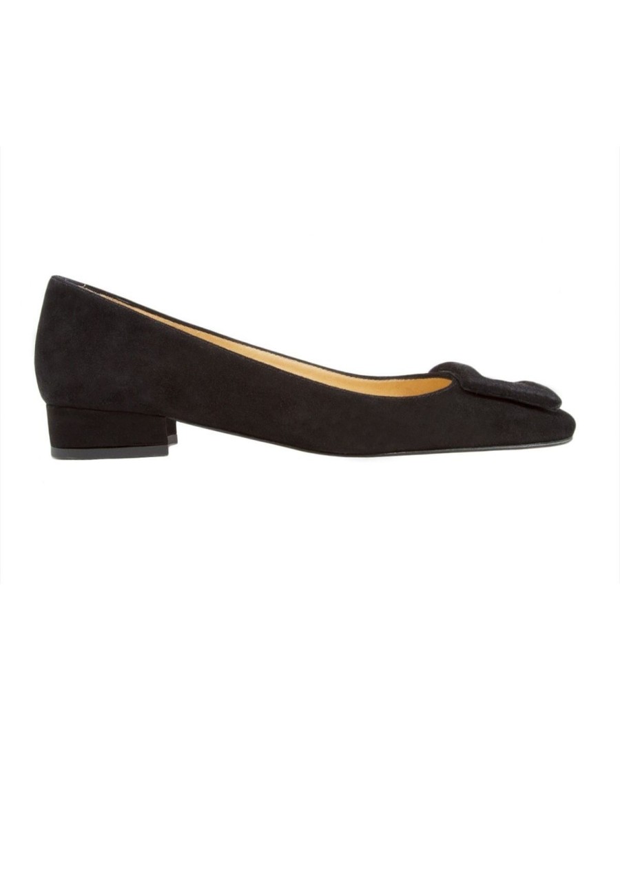 Accessories ANN MASHBURN | Ann Mashburn Buckle Shoe In Black Suede