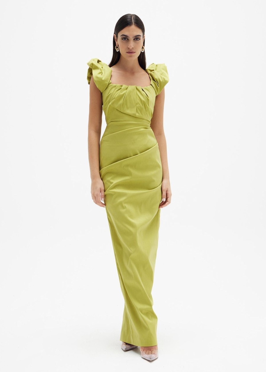 Clothing Rachel Gilbert | Rachel Gilbert Kalina Gown Green