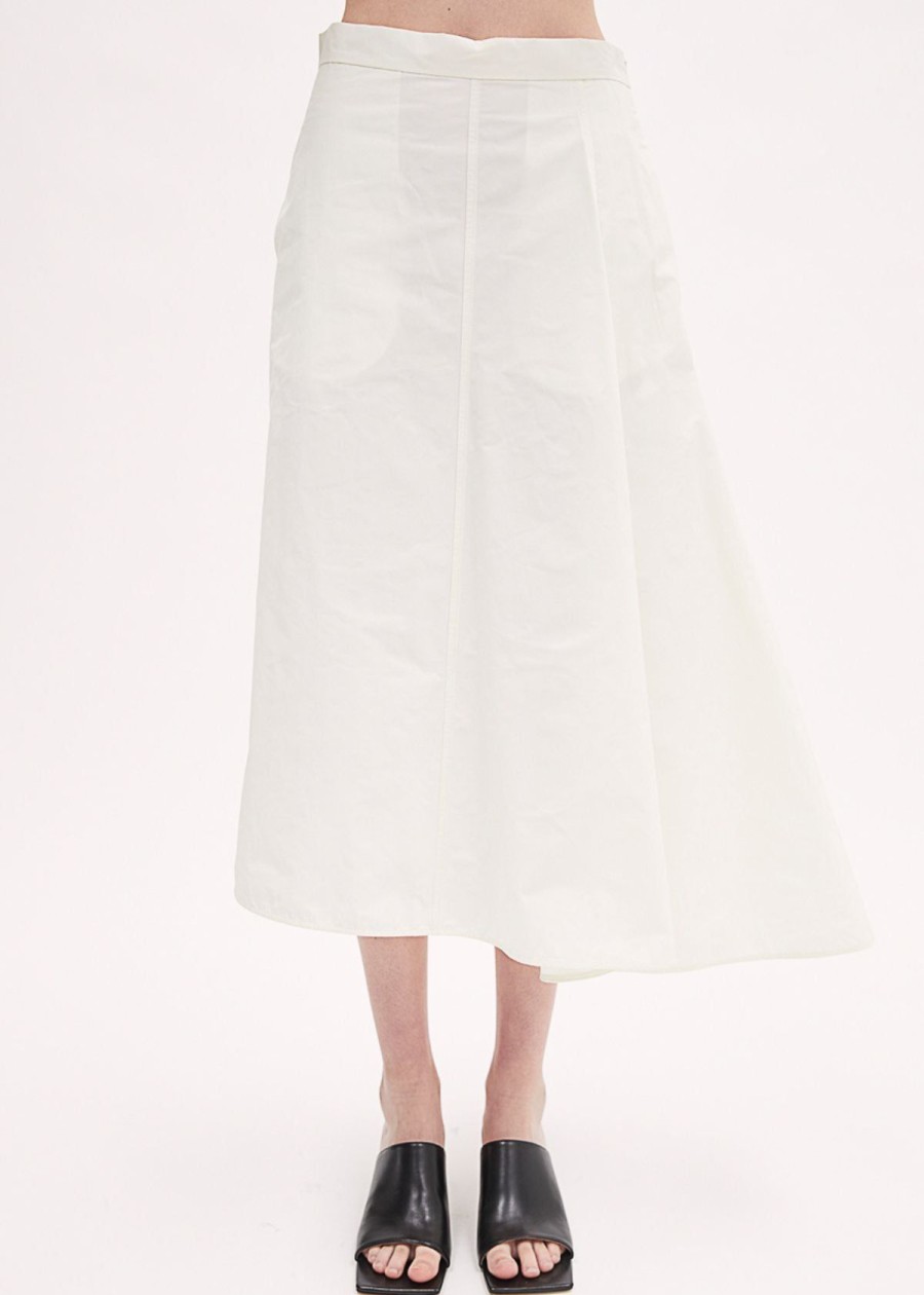 Clothing MeimeiJ | Meimeij Midi Skirt Off White