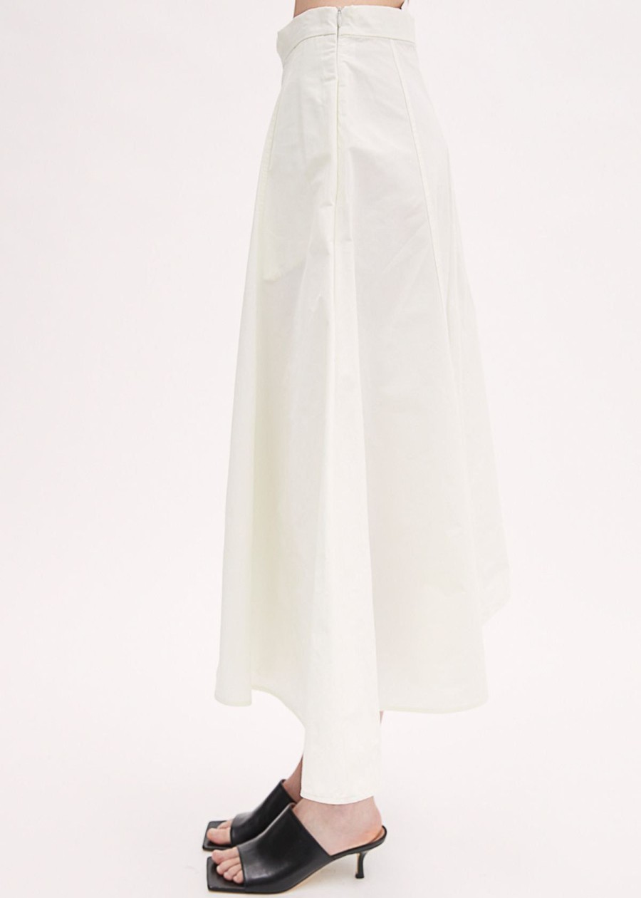 Clothing MeimeiJ | Meimeij Midi Skirt Off White