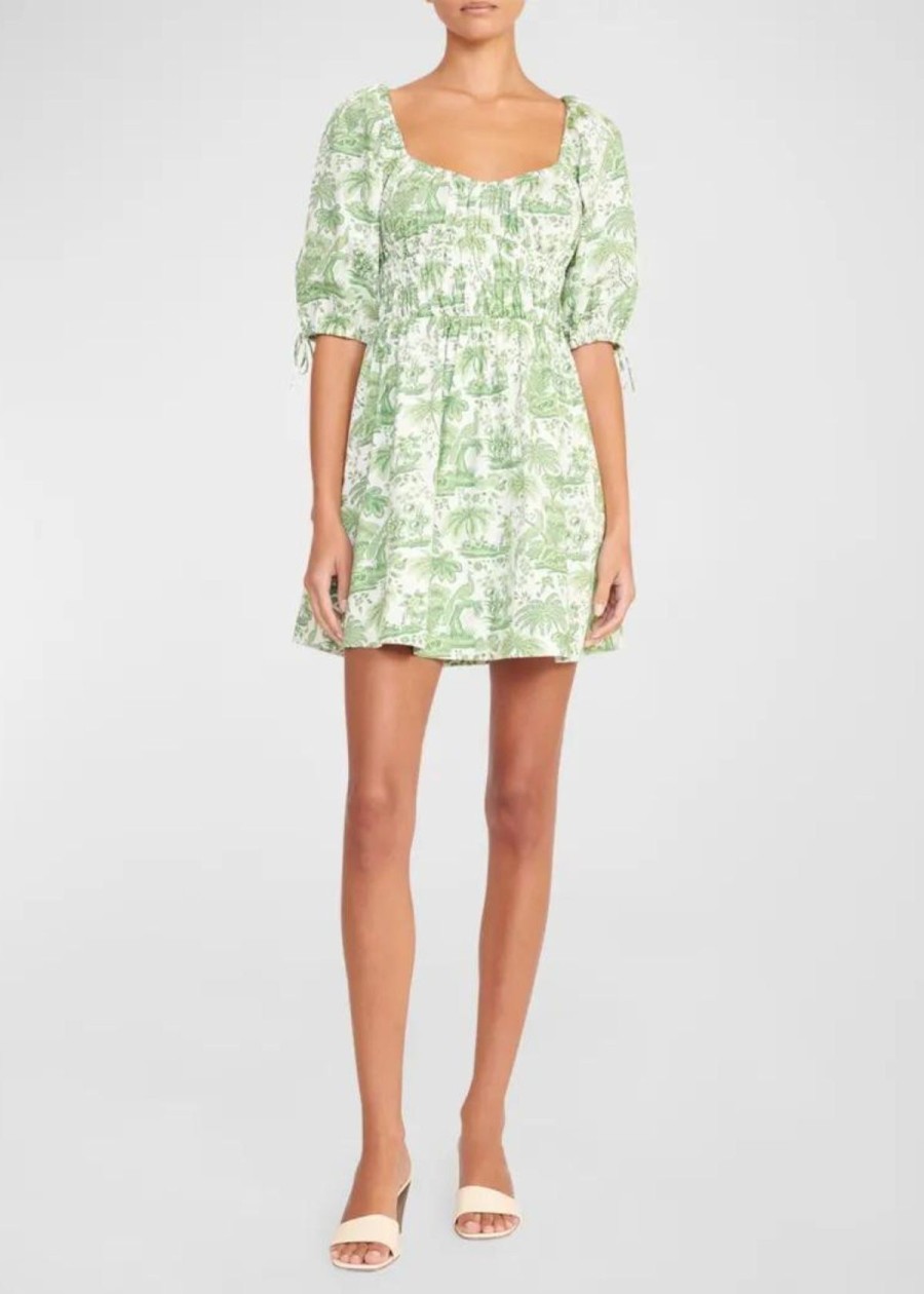 Clothing Staud | Staud Faye Mini Dress Clover Toile