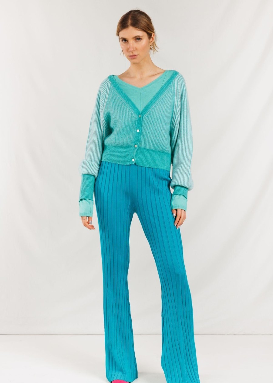 Clothing CRUSH. | Crush. Moana Plaited Cardigan Surf/Powder