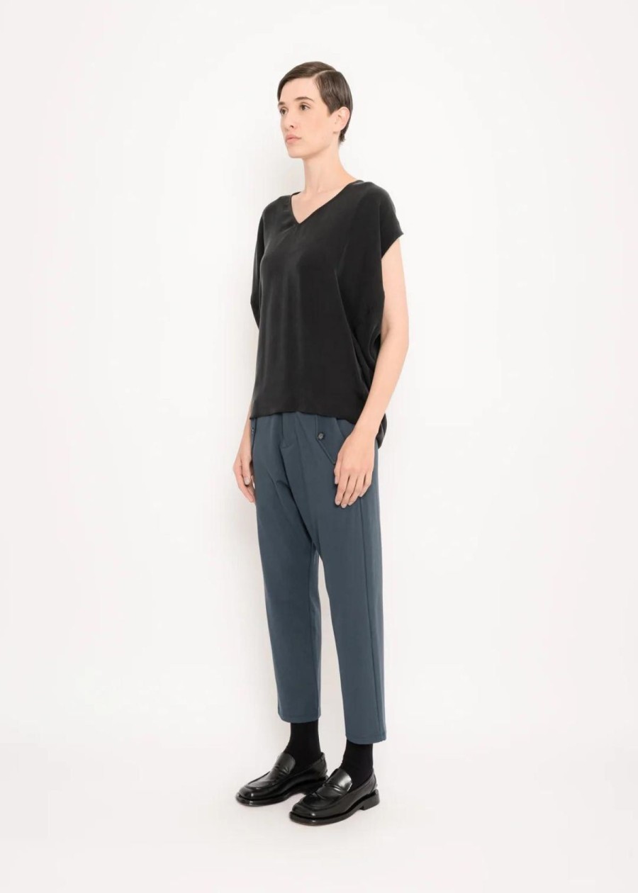 Clothing UMA | Raquel Davidowicz | Uma | Raquel Davidowicz Cabide Silk Viscose Top Black