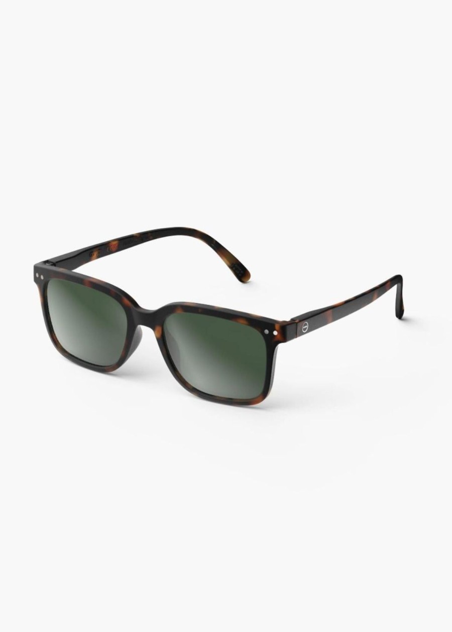 Accessories Izipizi | Izipizi #L Tortoise Sunglasses With Green Lenses