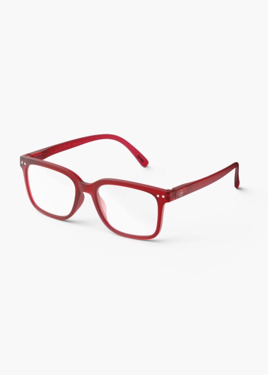 Accessories Izipizi | Izipizi Rectangular Reading Glasses In Red Crystal