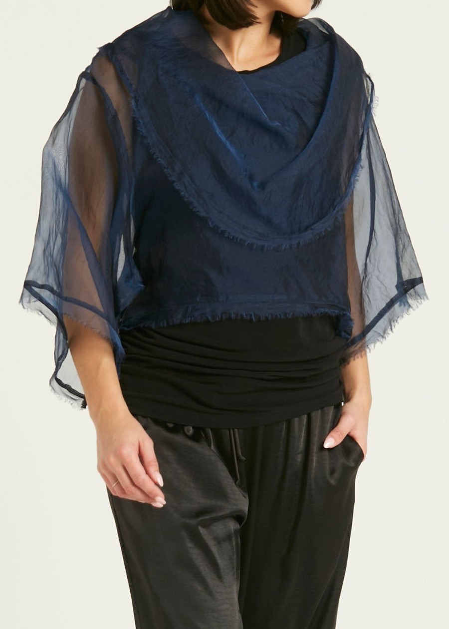 Clothing Planet by Lauren G | Planet Organza Jackie O Top Midnight