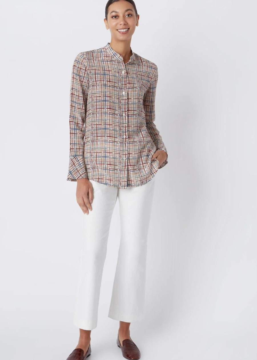 Clothing Kal Rieman | Kal Rieman Juliet Top Sketch Plaid