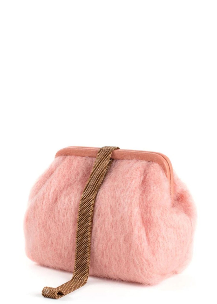 Accessories Marian Paquette | Marian Paquette Susan Mohair Clutch Handbag - Blush