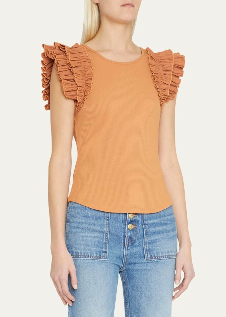 Clothing Ulla Johnson | Ulla Johnson Lilo Top Chestnut